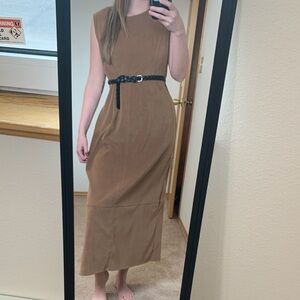Sag Harbor Brown Suede Maxi Dress Size 16P